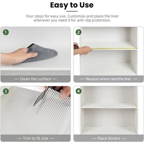 Drawer and Shelf Liner, 17.5 in X 20 Ft Non-Adhesive Shelf Liners for Kitchen - Picture 6 of 7